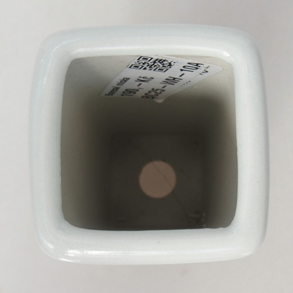 kerámia bonsai tál 5,5 x 5,5 x 12 cm, fehér színben