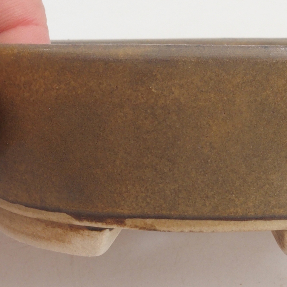 kerámia bonsai tál 10 x 8,5 x 4 cm, barna