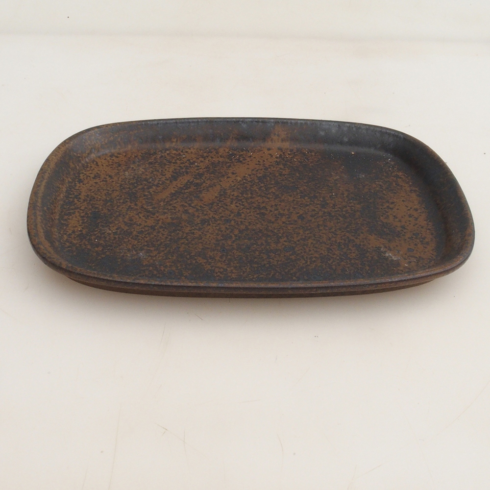 Kerámia tál H25 - 20,5 x 14,5 x 1,5 cm - barna