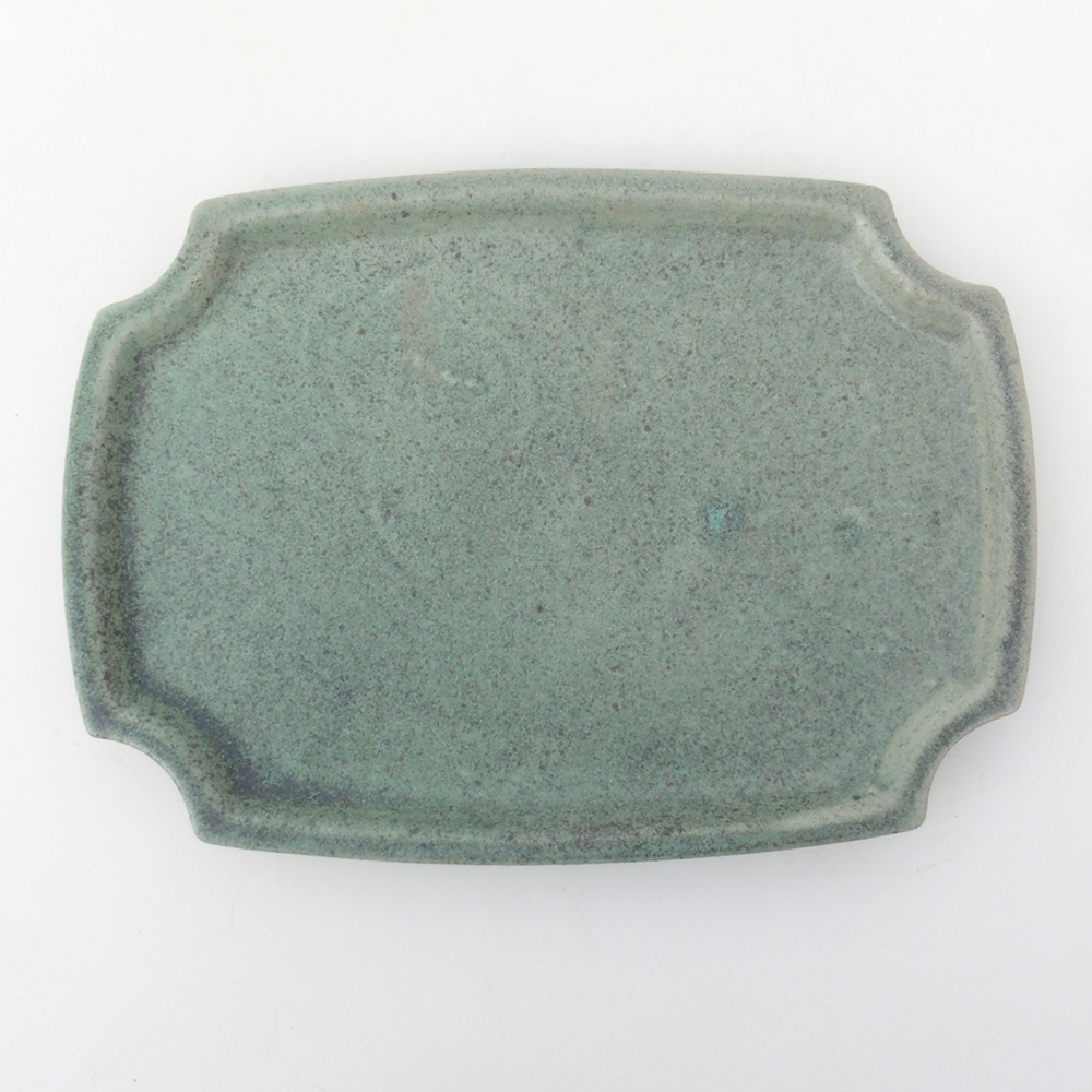 Kerámia csészealj H03 - 17 x 12,5 x 1 cm - zöld