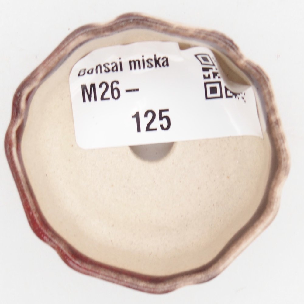 Mini bonsai tál 4,5 x 4,5 x 2 cm, piros színben