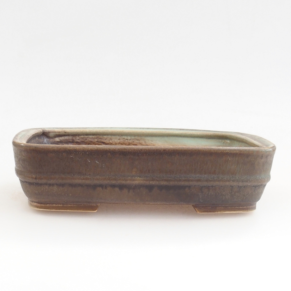 Kerámia bonsai tál 21,5 x 17,5 x 5,5 cm, barna