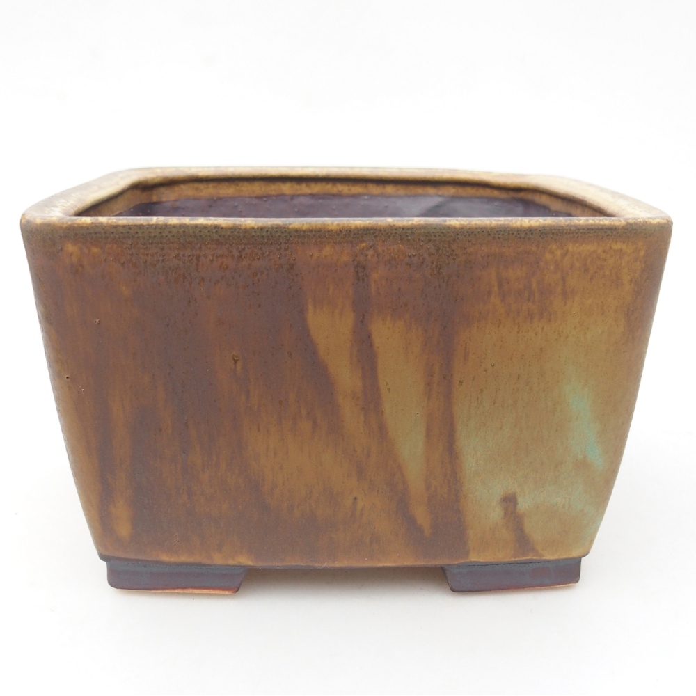 kerámia bonsai tál 16 x 16 x 10 cm, zöld