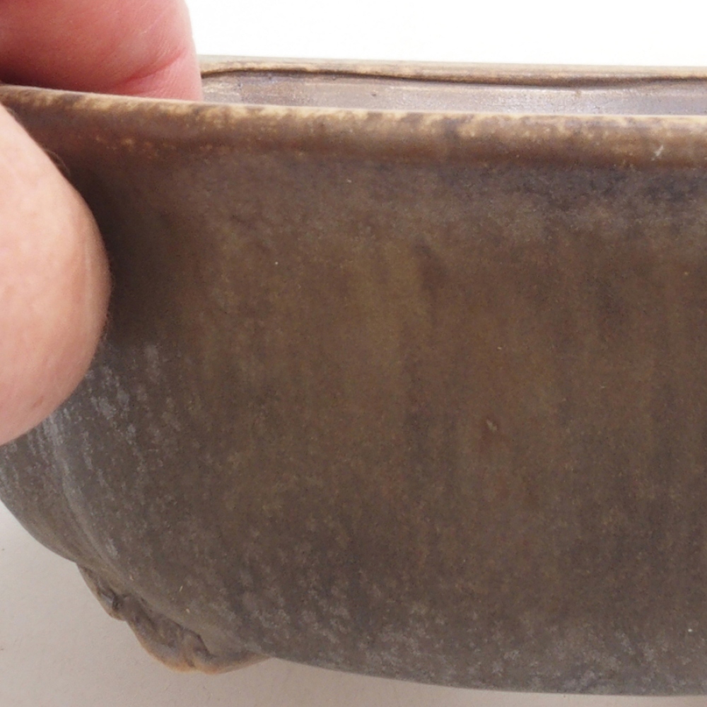 kerámia bonsai tál 10 x 8,5 x 4 cm, barna