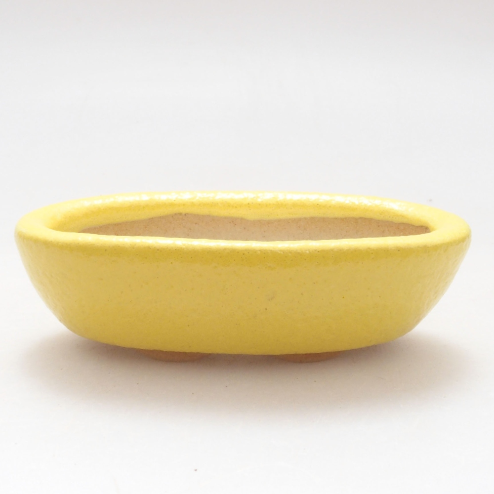 kerámia bonsai tál 6,5 x 3,5 x 2 cm, sárga