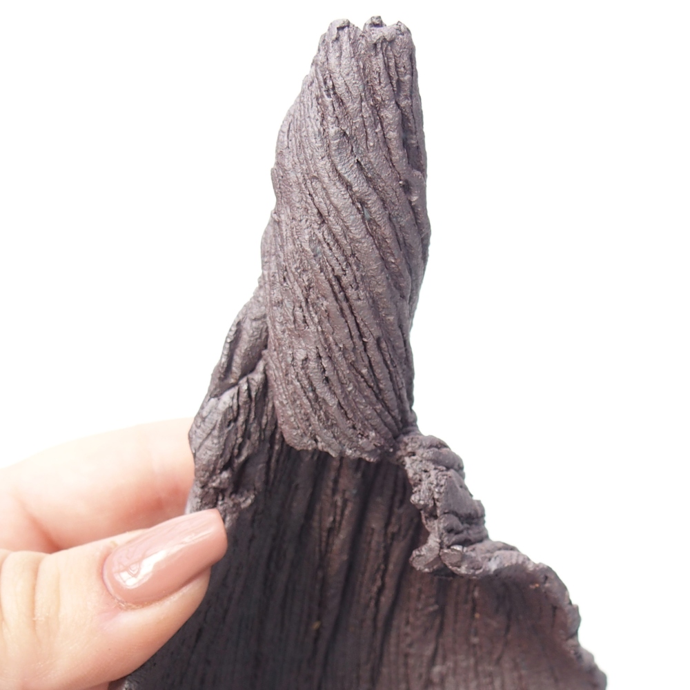 Kerámia kagyló 8 x 9 x 14 cm , fémes színű