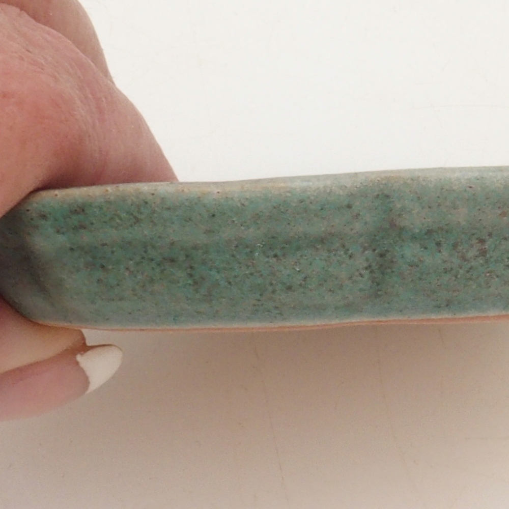 Kerámia csészealj H95 - 8 x 8 x 1 cm - zöld