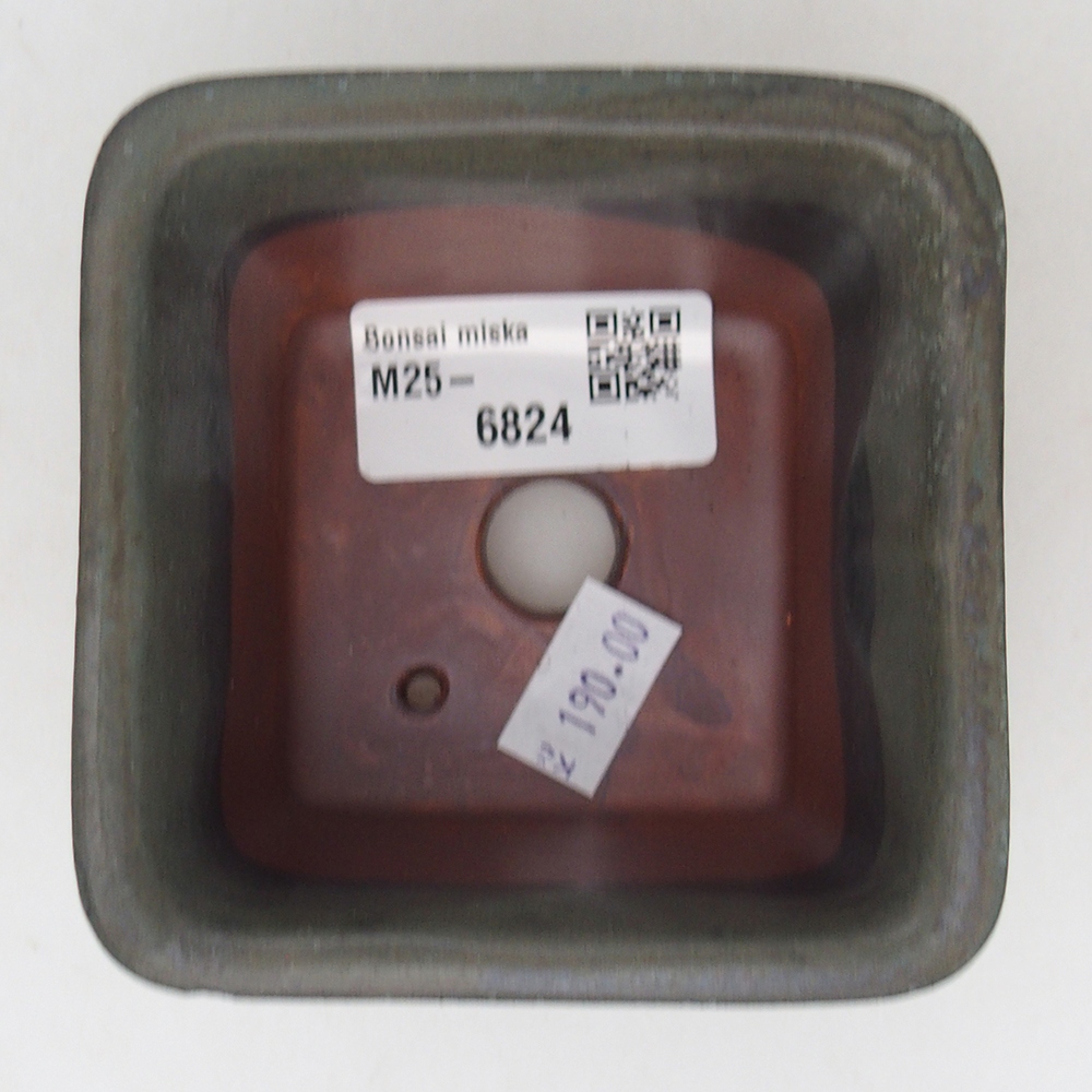 kerámia bonsai tál 8,5 x 8,5 x 5 cm, szürke