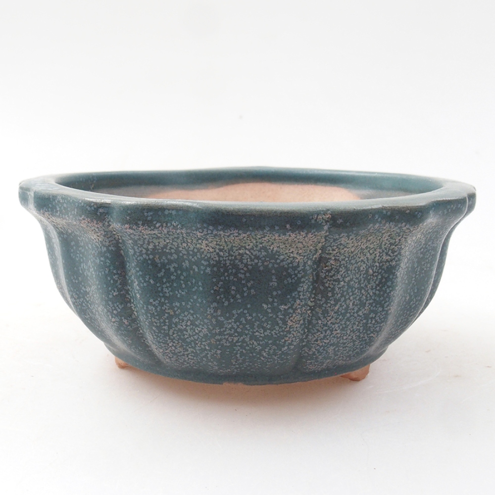 kerámia bonsai tál 11 x 11 x 5 cm, kék színben