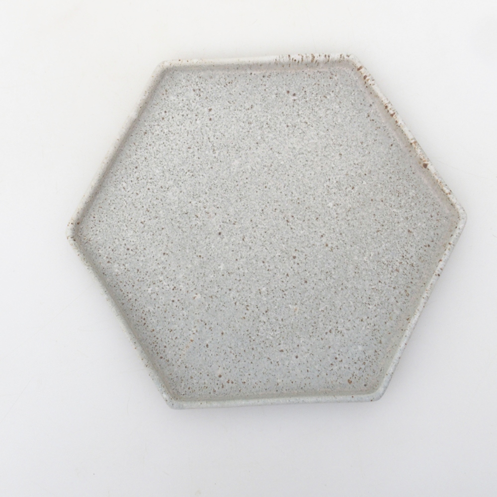 Kerámia csészealj H53 - 18,5 x 17 x 1 cm - bézs színű