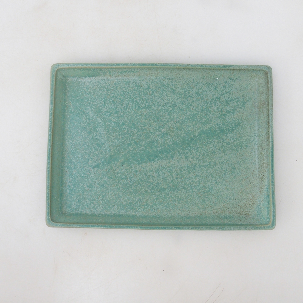 Bonsai csészealj téglalap 22,5 x 17 x 1,5 cm - zöld