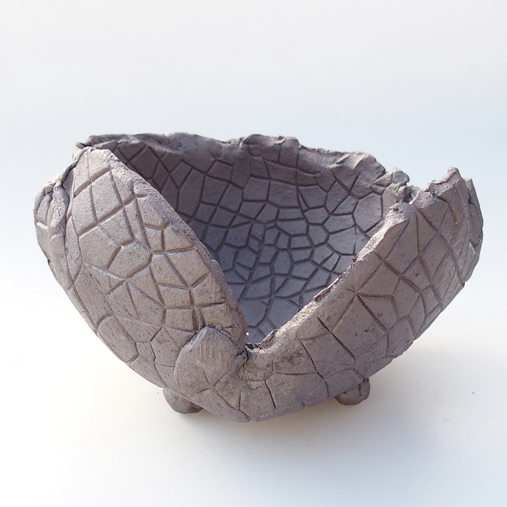 Kerámia kagyló 15 x 14,5 x 10 cm , metál színű