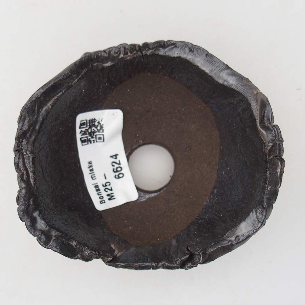 Kerámia kagyló 9 x 8 x 5 cm , fekete színű