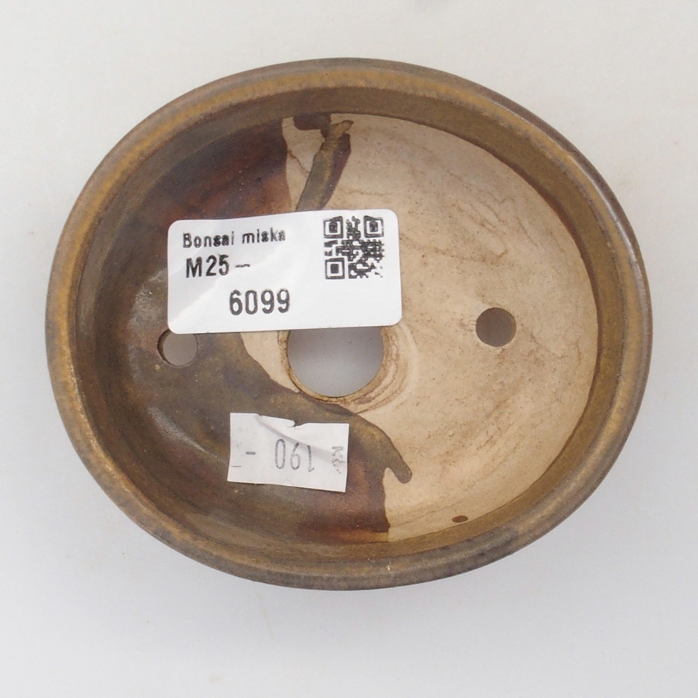 kerámia bonsai tál 10 x 8,5 x 4 cm, barna