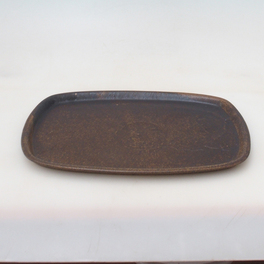 Kerámia tálca H09 - 28,5 x 19,5 x 1,5 cm - barna