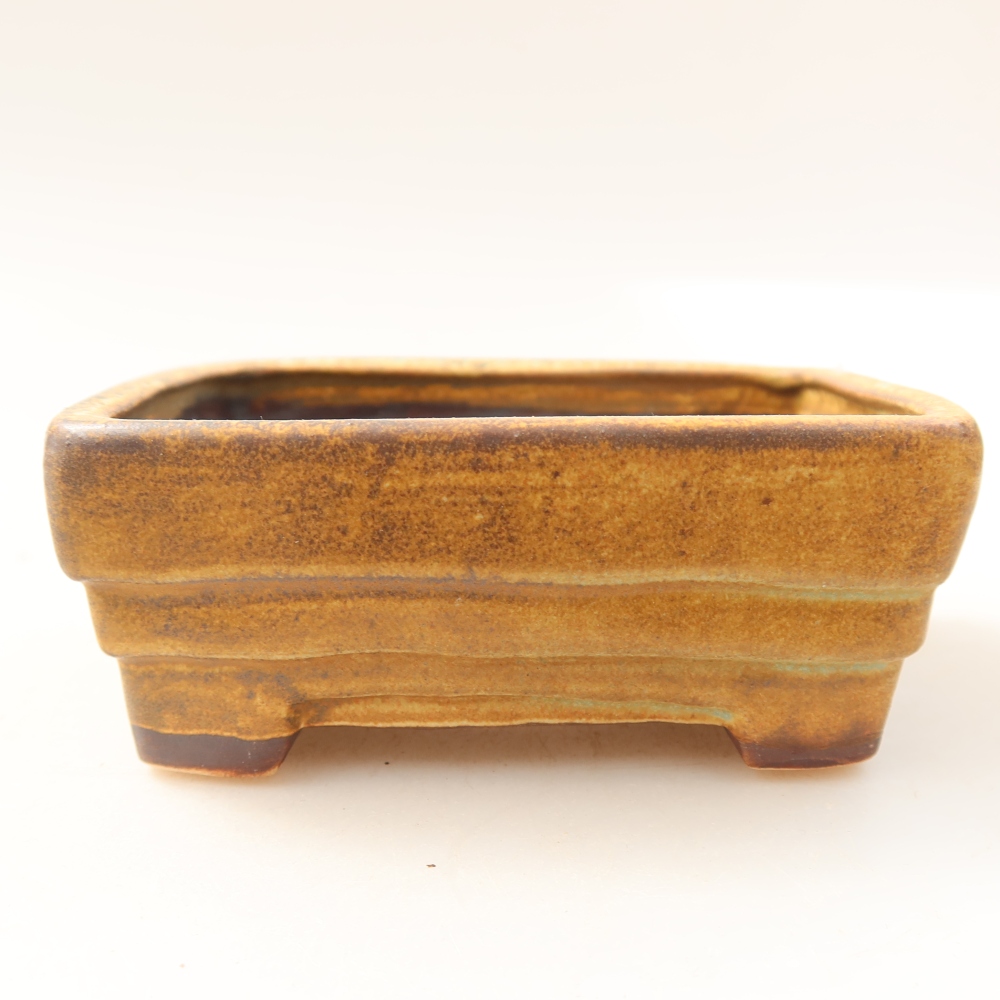 Kerámia bonsai tál 9,5 x 7,5 x 3,5 cm, zöld