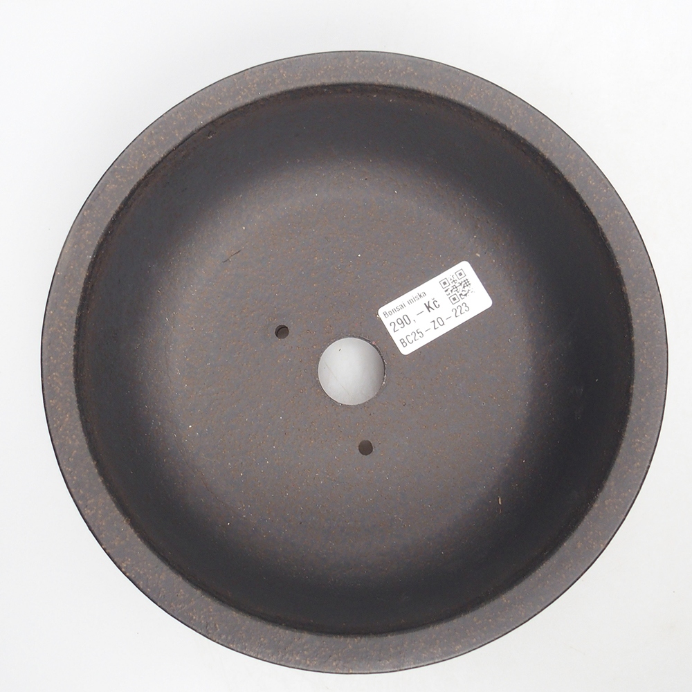 Tál 20 x 20 x 9 cm barna okkersárga