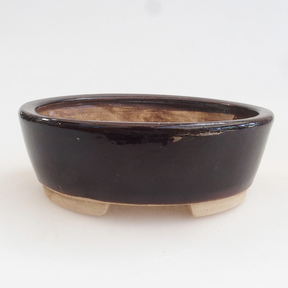 kerámia bonsai tál 10 x 8,5 x 4 cm, barna