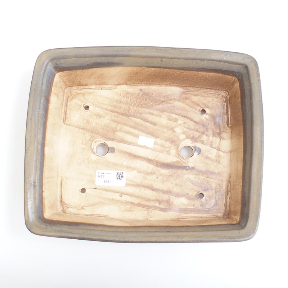 kerámia bonsai tál 29,5 x 25 x 7,5 cm, barna