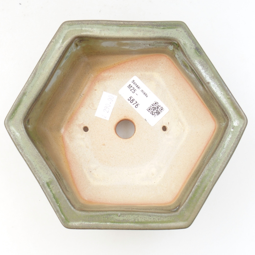 kerámia bonsai tál 22 x 17 x 5 cm, zöld