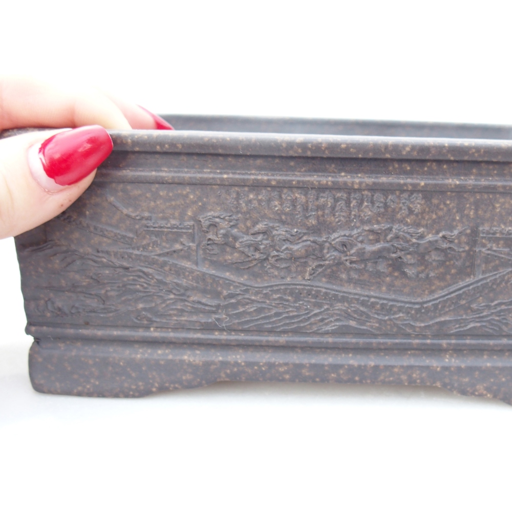 Tál 16 x 11,5 x 6,5 cm barna színben