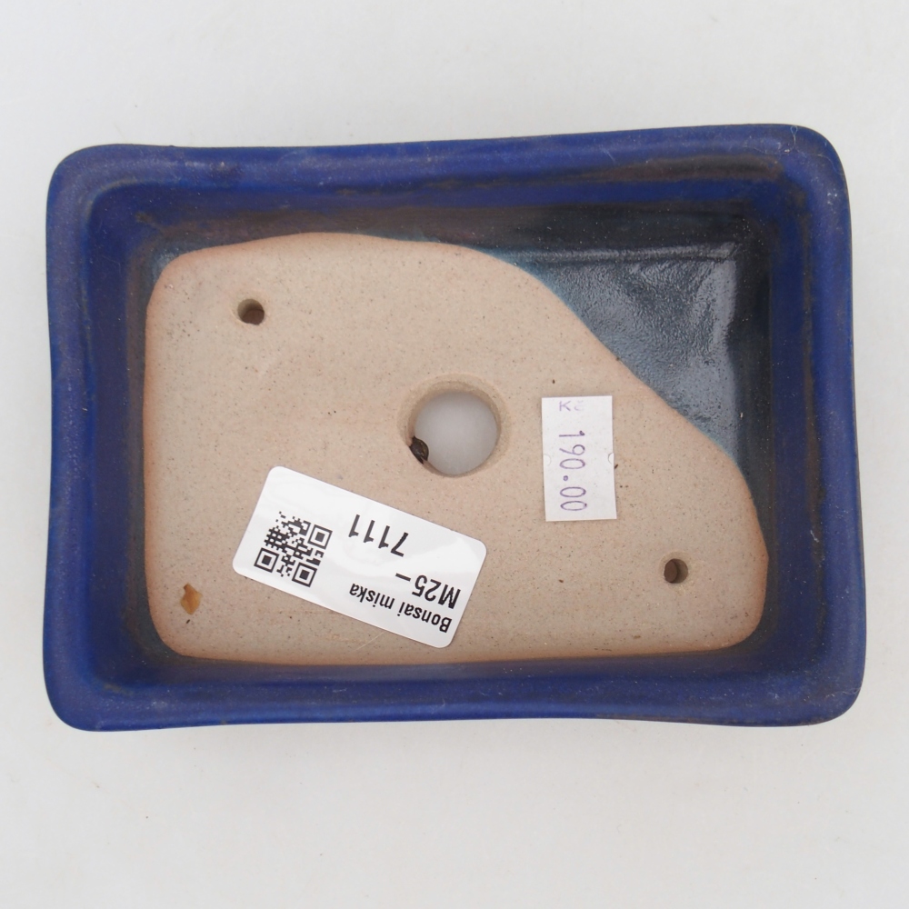 kerámia bonsai tál 11,5 x 9,5 x 6 cm, kék színben