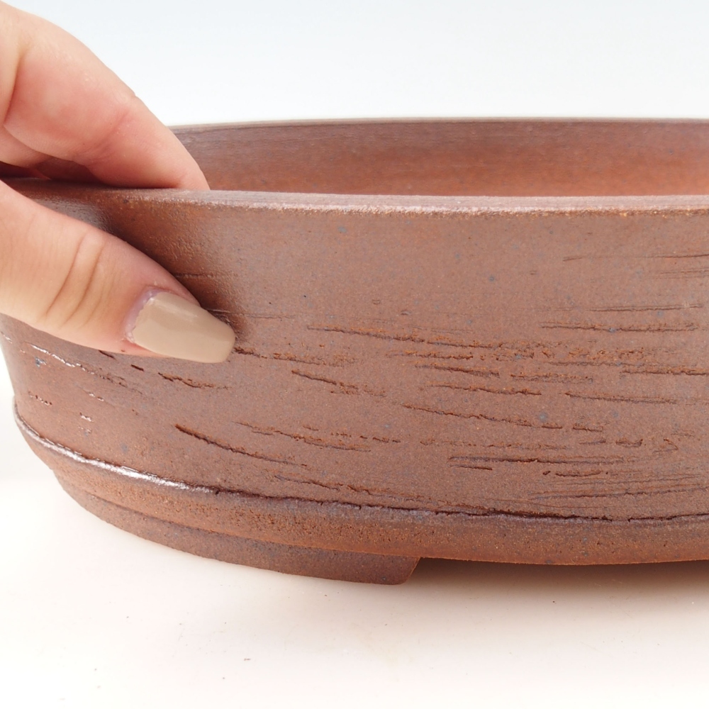 Bonsai tál 34 x 26 x 8 cm , színe barna