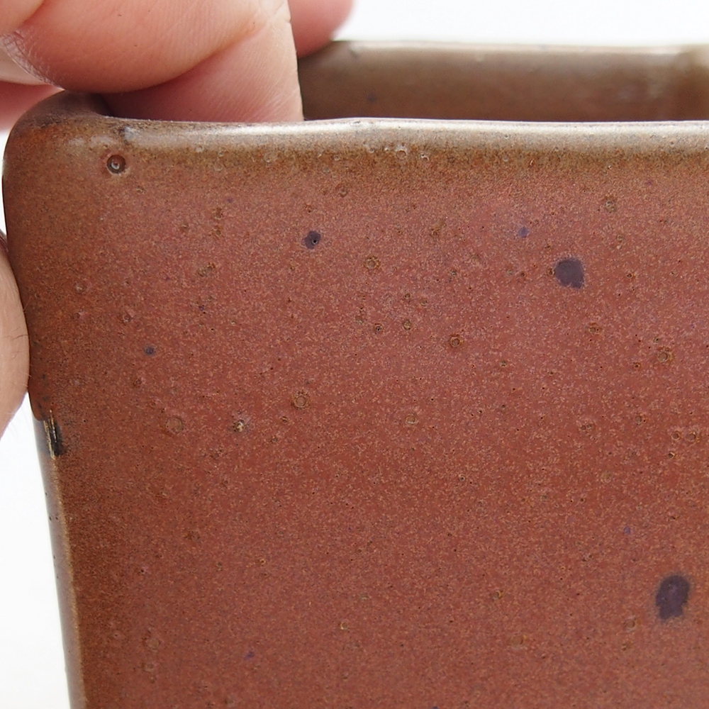 kerámia bonsai tál 7,5 x 7,5 x 10,5 cm, barna