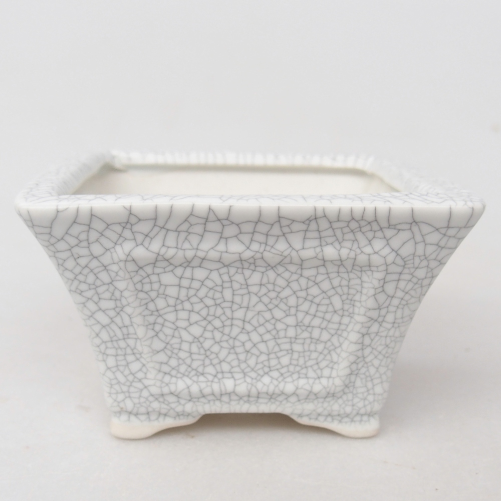 kerámia bonsai tál 8,5 x 8,5 x 5 cm, raku színben