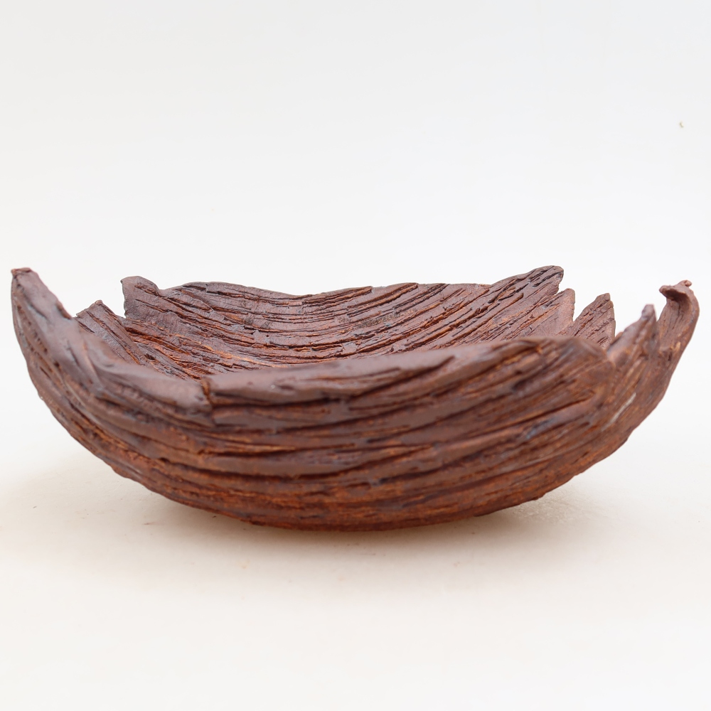 Kerámia kagyló 20 x 17,5 x 7 cm , barna színű