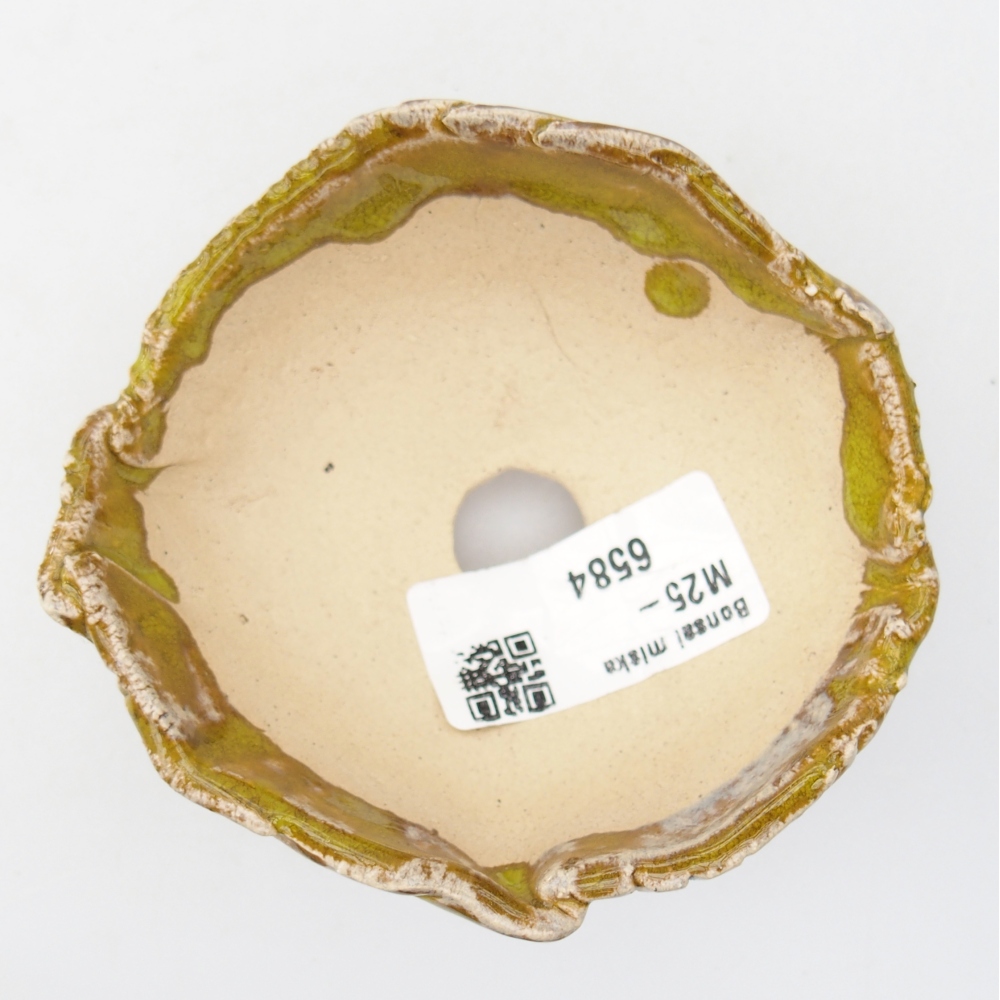 Kerámia kagyló 9 x 8,5 x 5 cm , sárga