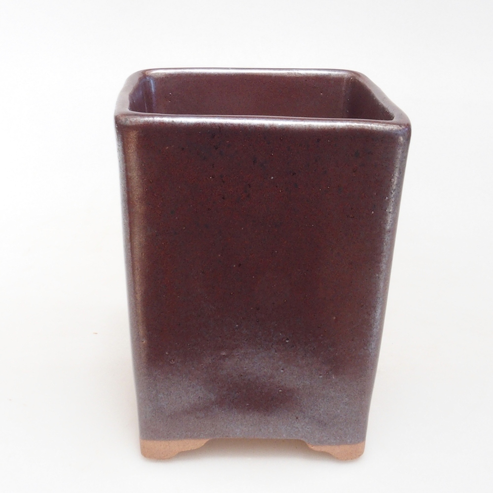 kerámia bonsai tál 8,5 x 8,5 x 11 cm, barna