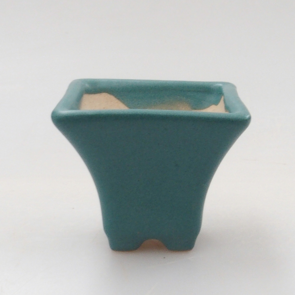 kerámia bonsai tál 6,5 x 5,5 x 4 cm, kék színben