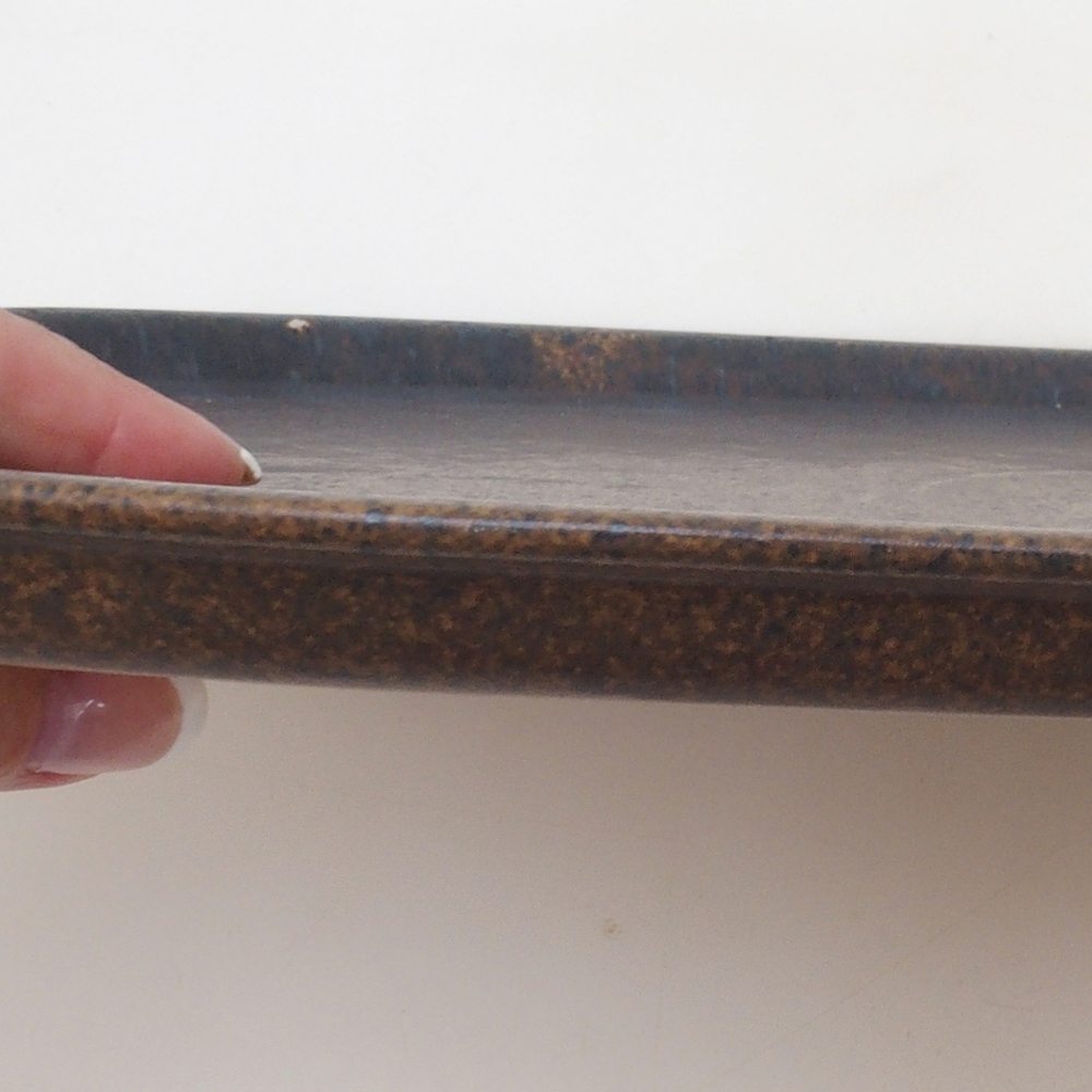 Kerámia tál H10 - 34 x 23,5 x 1,5 cm - barna