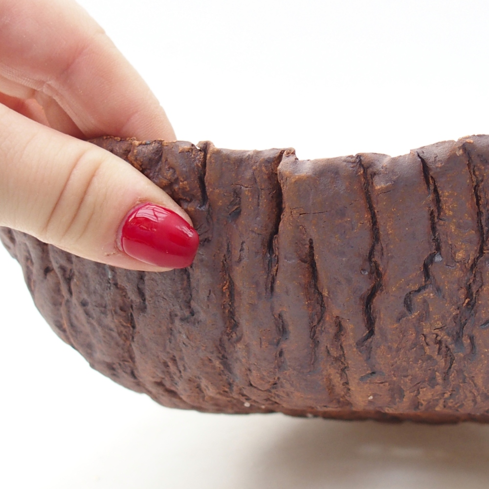 Kerámia kagyló 29 x 21 x 7 cm , színe barna