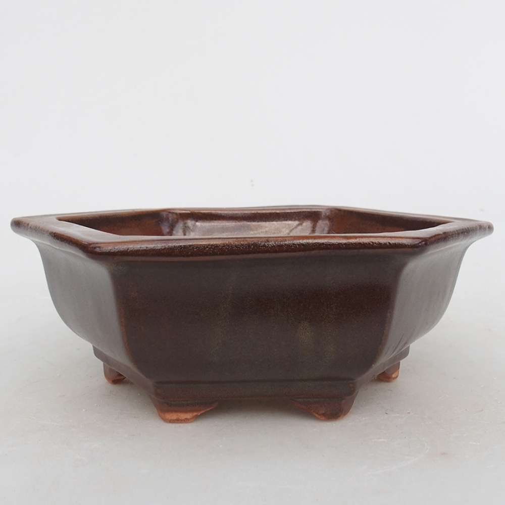 kerámia bonsai tál 17 x 15 x 6 cm, barna