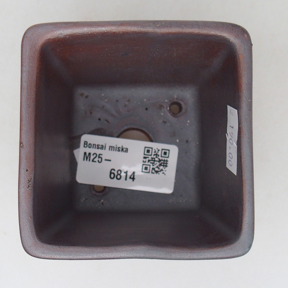 Kerámia bonsai tál 7,5 x 7,5 x 7 cm, fém színben