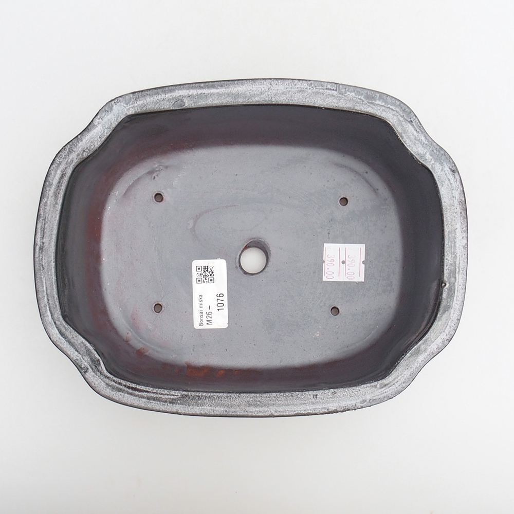 Kerámia bonsai tál 22 x 16,5 x 7 cm, fém színben