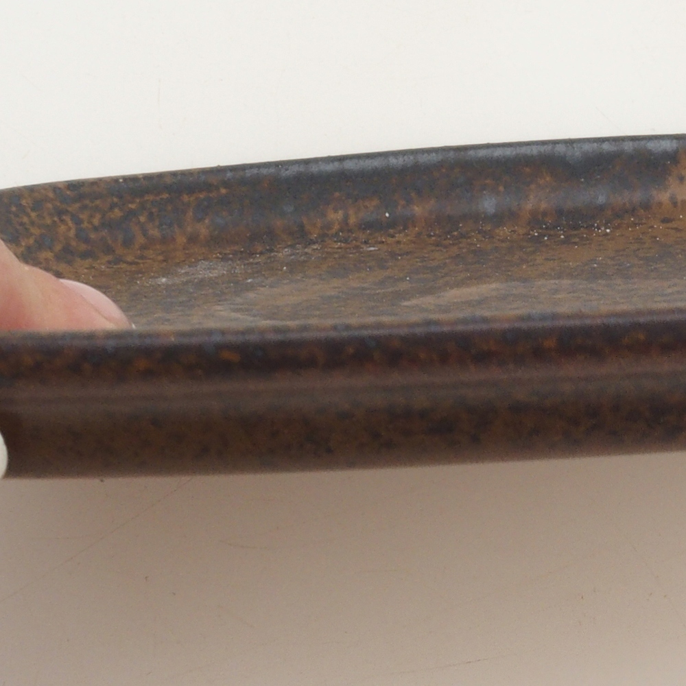 Kerámia tál H25 - 20,5 x 14,5 x 1,5 cm - barna