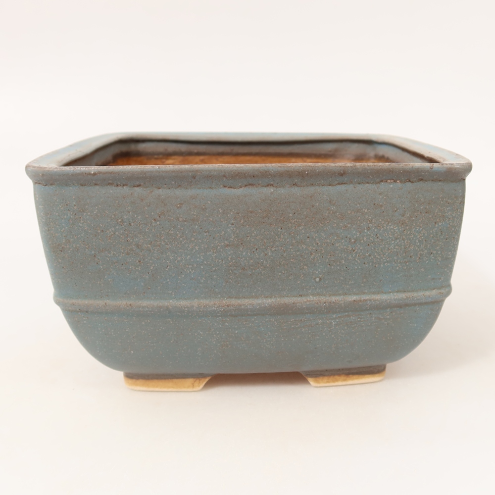 Kerámia bonsai-tál, 16,5 x 16,5 x 9,5 cm, kék színű