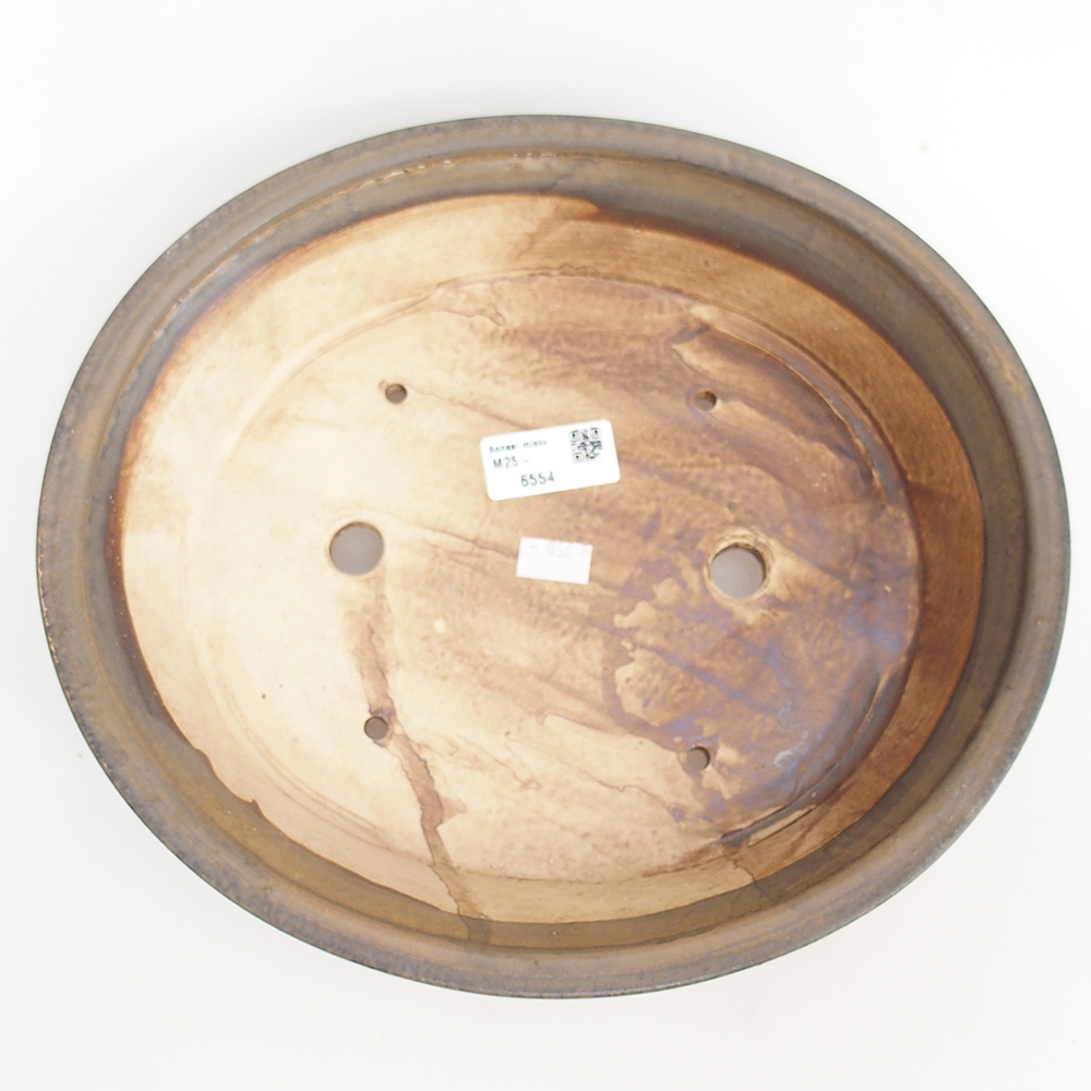 kerámia bonsai tál 28 x 25 x 6,5 cm, barna