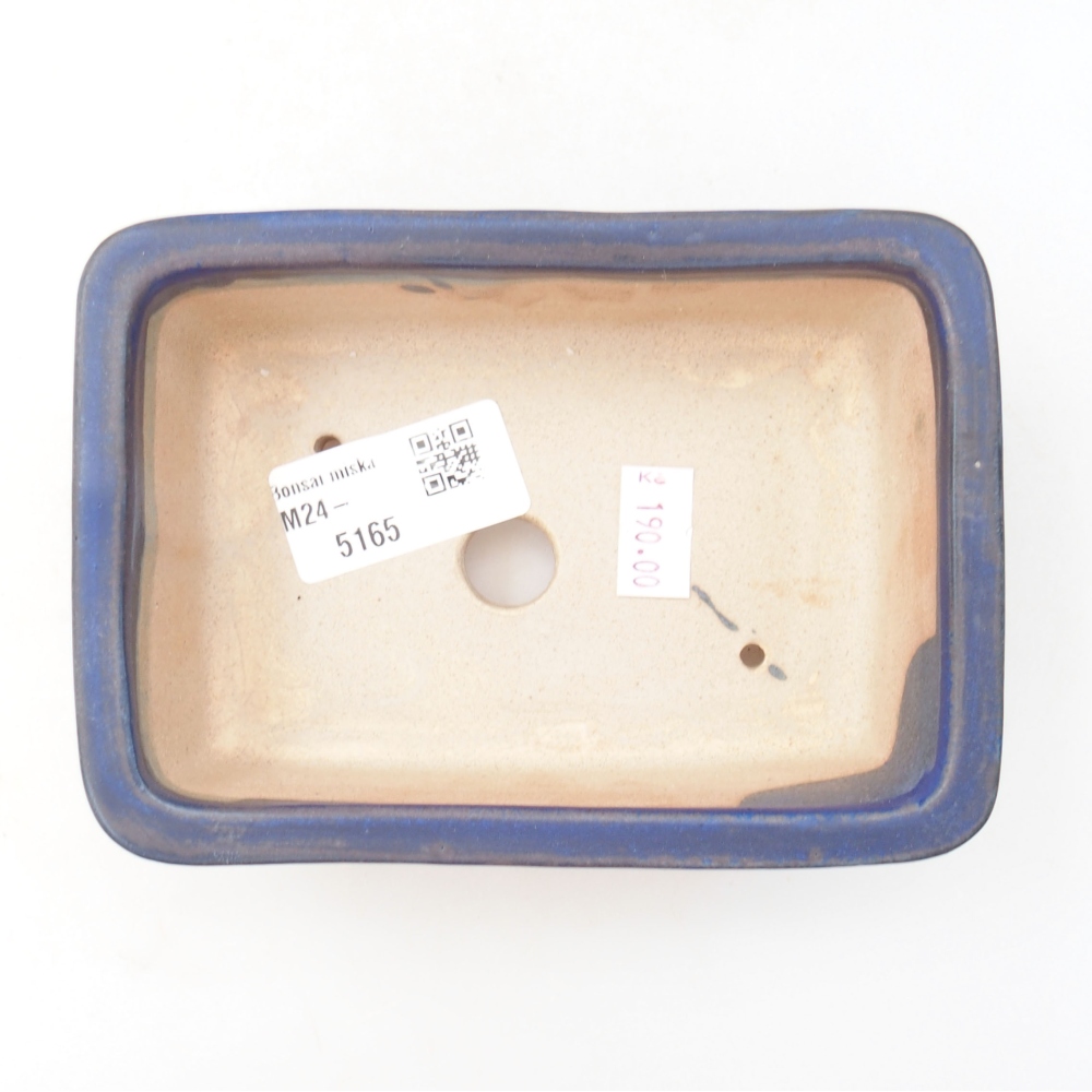 kerámia bonsai tál 13,5 x 9,5 x 4,5 cm, kék színű