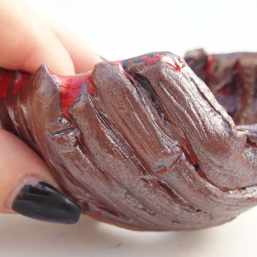 Kerámia kagyló 8 x 8 x 5,5 cm , barna színű