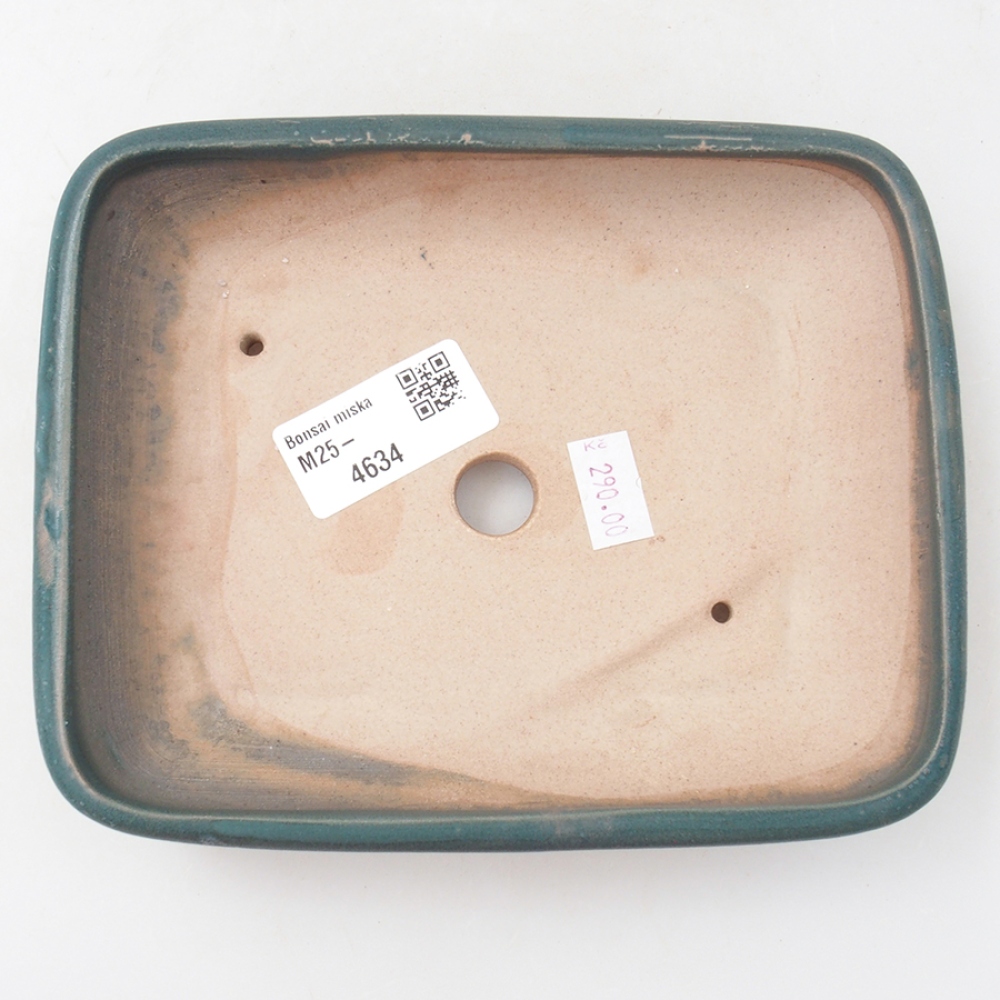 kerámia bonsai tál 17 x 13,5 x 3,5 cm, kék színben