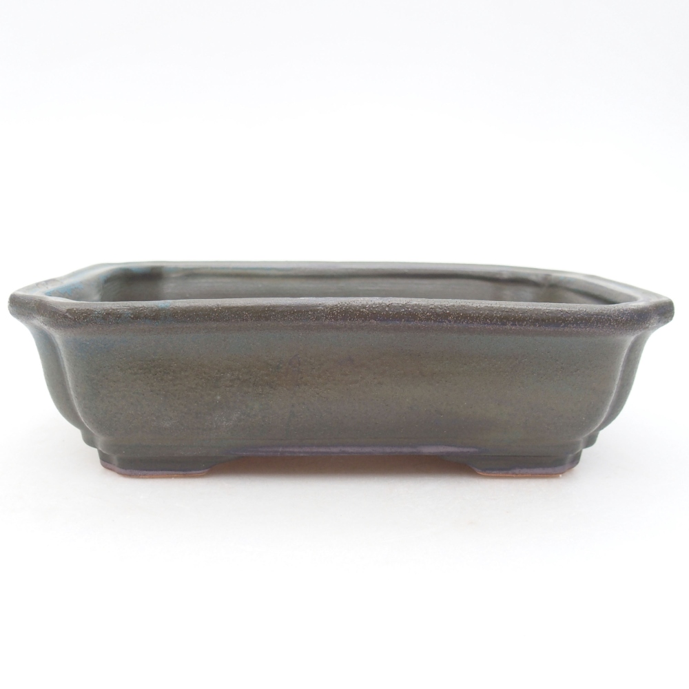 kerámia bonsai tál 18 x 13,5 x 5 cm, szürke