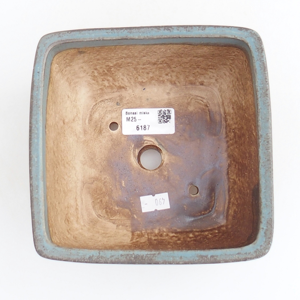 kerámia bonsai tál 10,5 x 10,5 x 7 cm, rózsaszínű