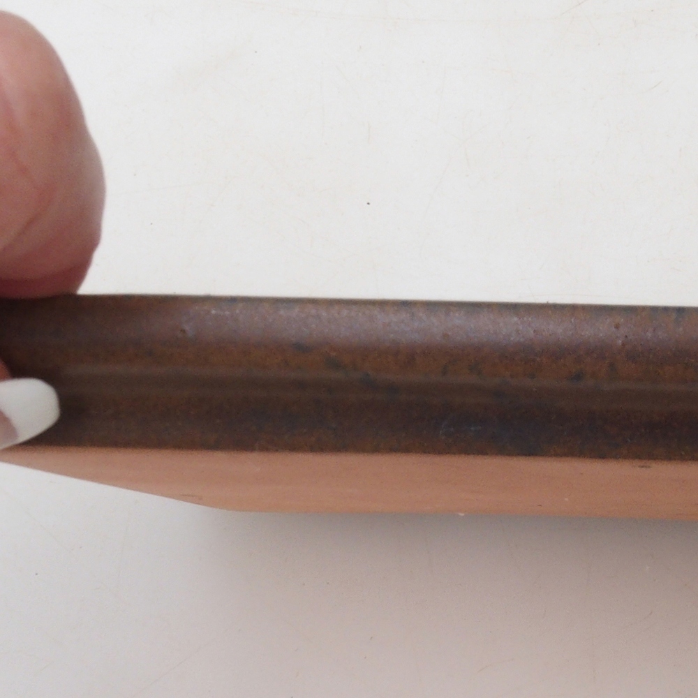 Bonsai csészealj téglalap 19,5 x 14 x 1,5 cm - barna