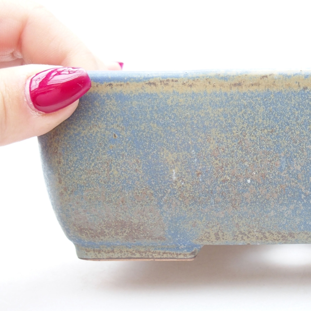 kerámia bonsai tál 16 x 11 x 5,5 cm, zöld