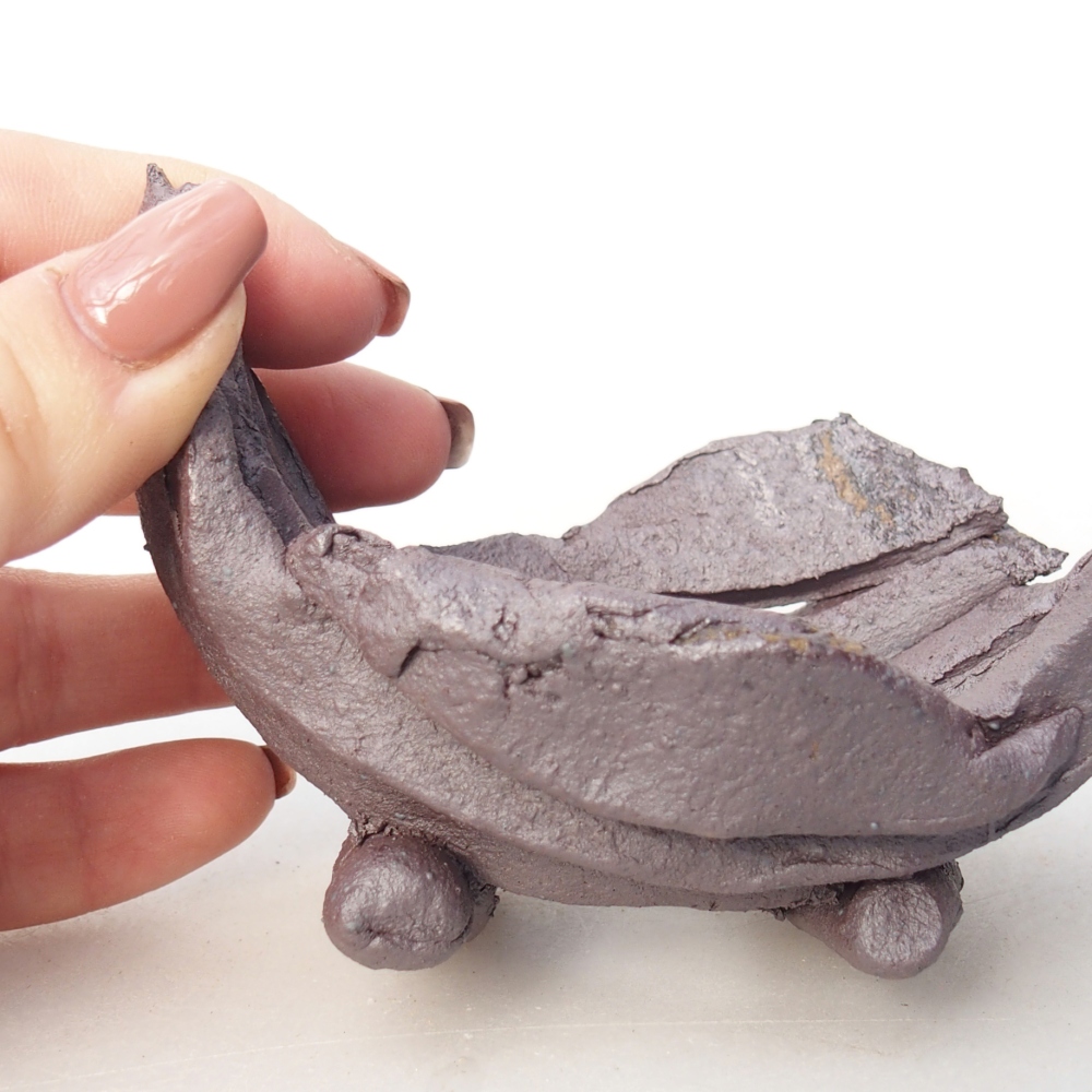 Kerámia kagyló 10 x 7,5 x 7 cm , fémes színű