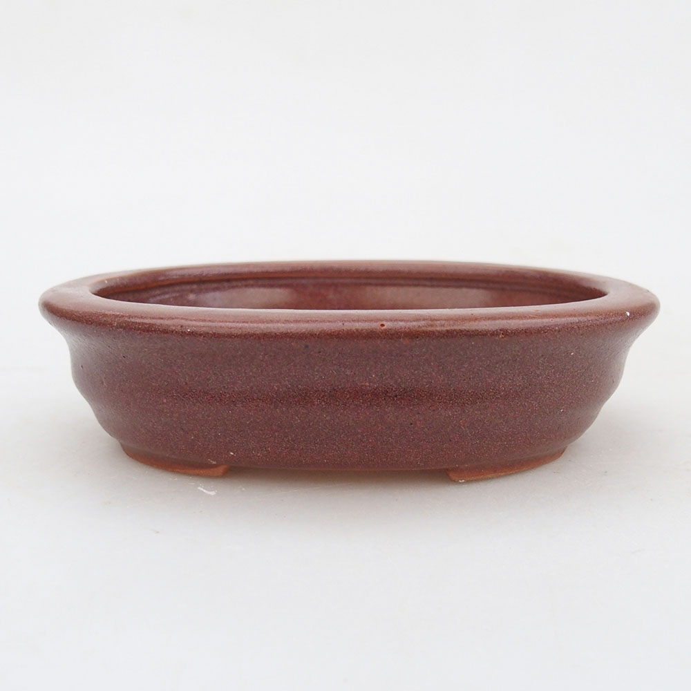 kerámia bonsai tál 12 x 10 x 3 cm, bordó